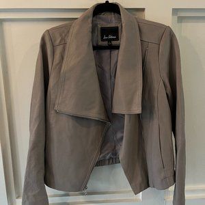 Sam Edelman | Drape Front Leather Bomber Jacket